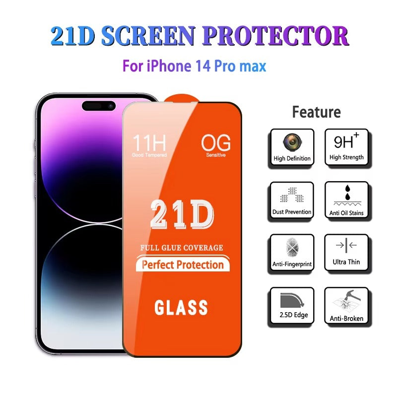 Full Covered 11H 21D Tempered Glass Screen Protector