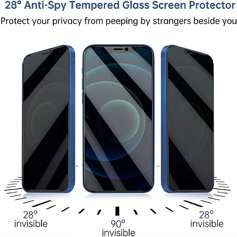 2 Pack Anti-Spy Privacy Tempered Glass Screen Protector